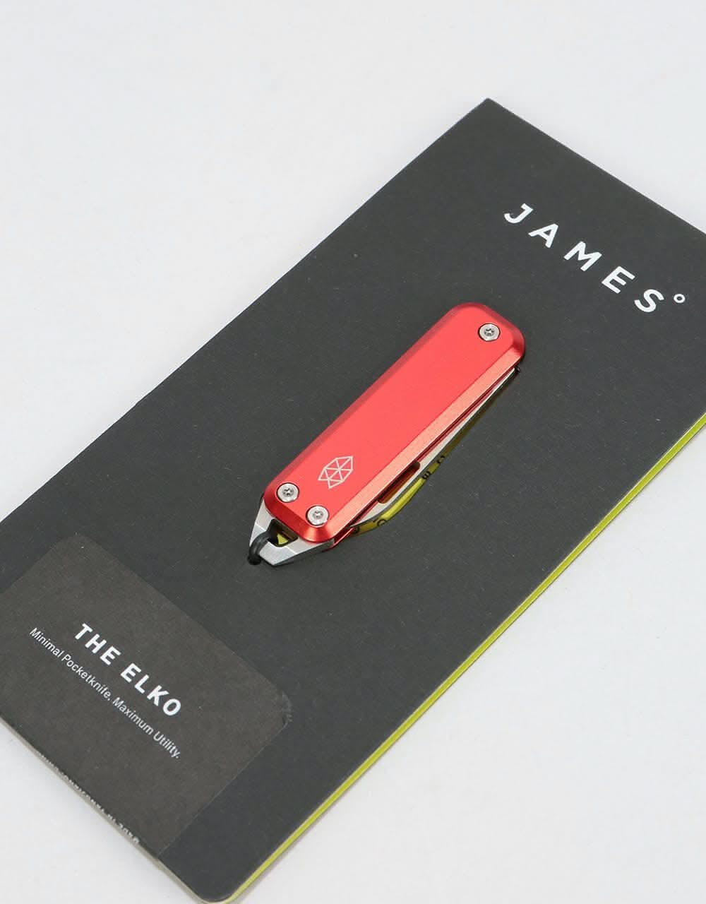 James The Elko Knife - Red/Stainless