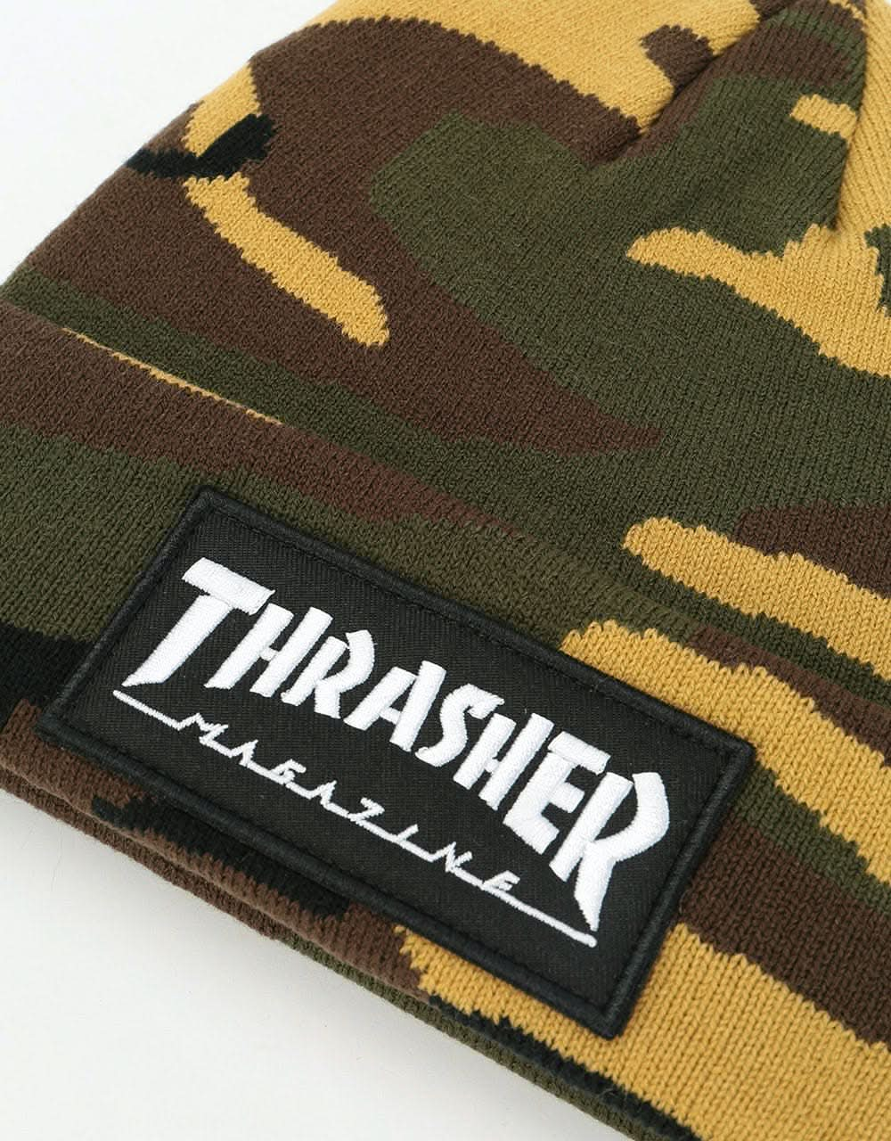 Thrasher Logo Patch Beanie - Camo