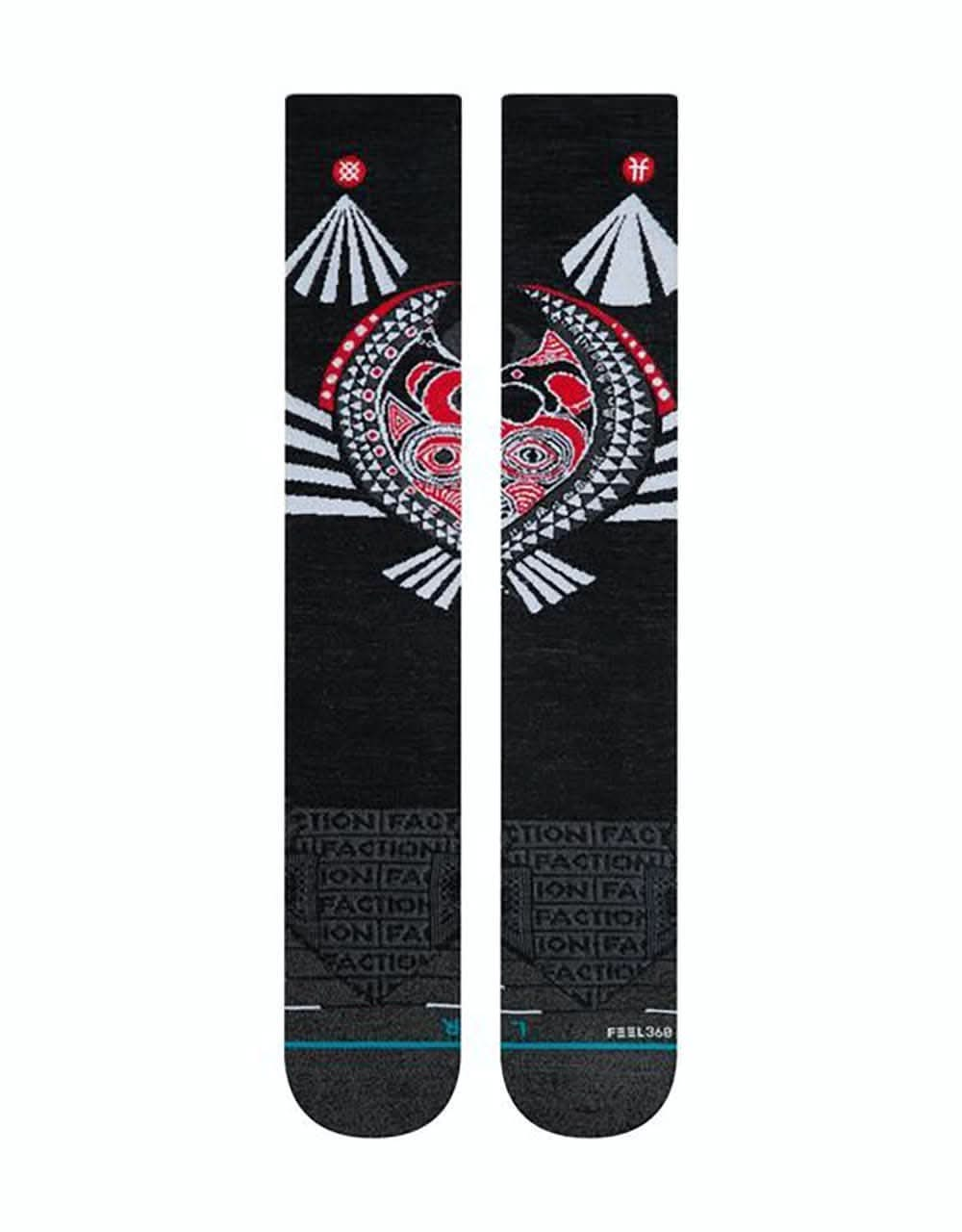 Stance x Faction Spirit Snowboard Socks - Black