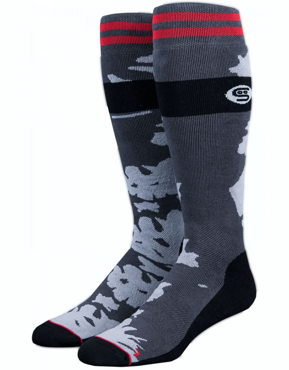 Stinky Moon Snowboard Socks - Black/Moon