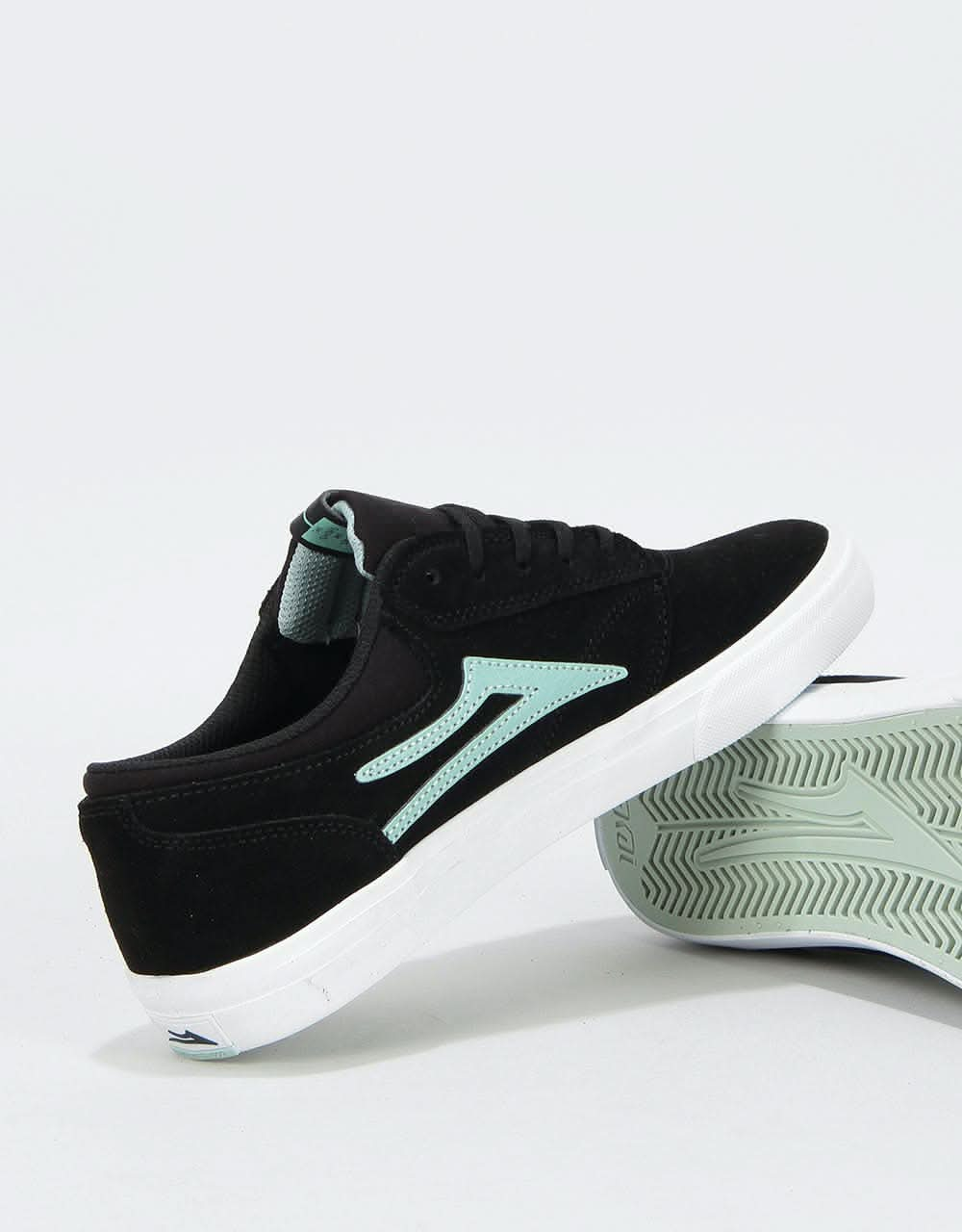 Lakai Griffin Skate Shoes - Black/Mint Suede