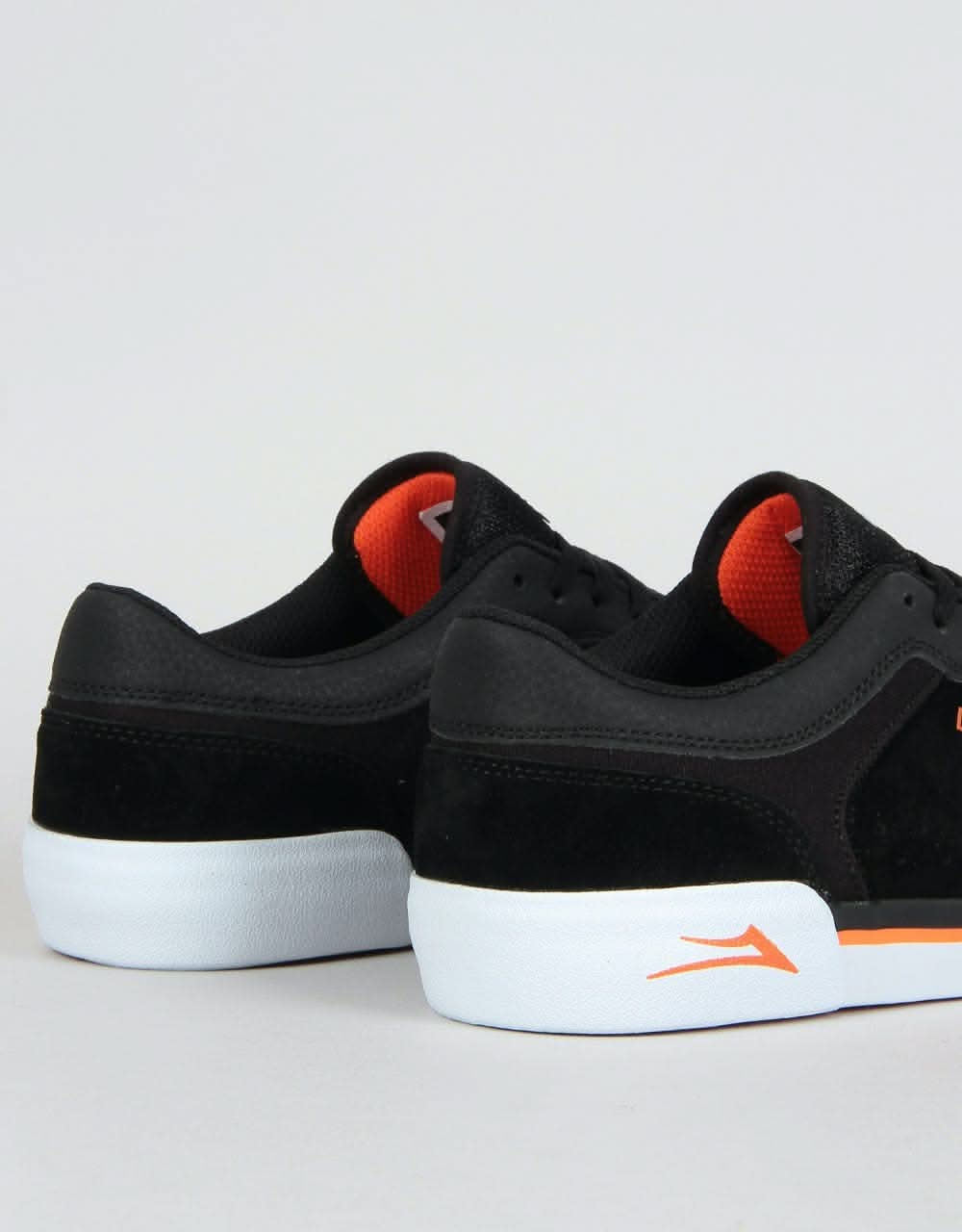 Lakai Staple Skate Shoes - Black/Orange Suede