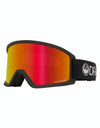 Dragon DX3 OTG Snowboard Goggles - Black/LUMALENS® Red Ion