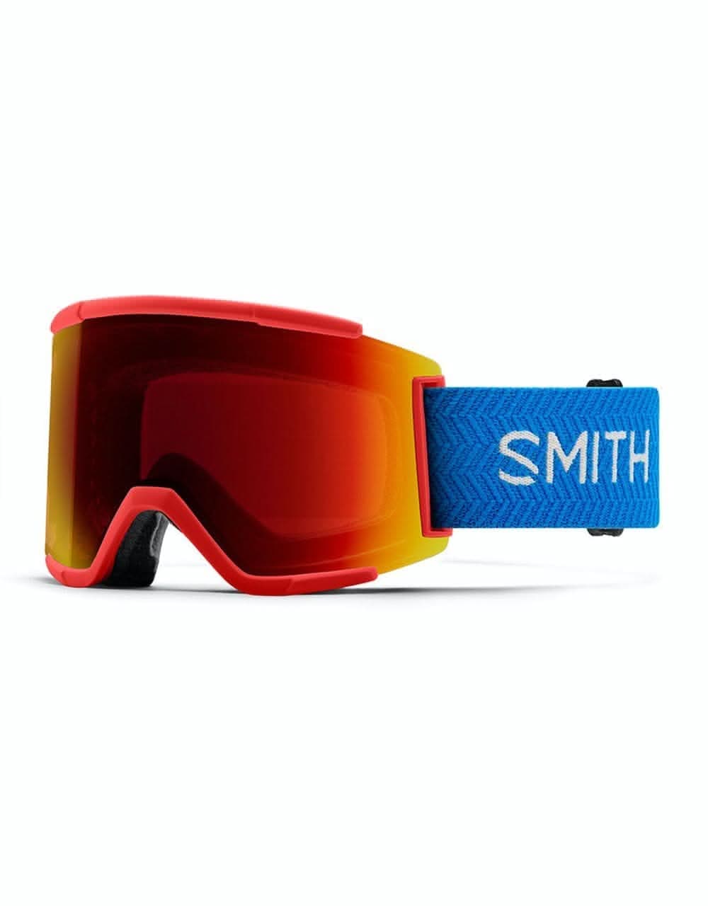 Smith Squad XL Snowboard Goggles - Rise Block/Sun Red Mirror