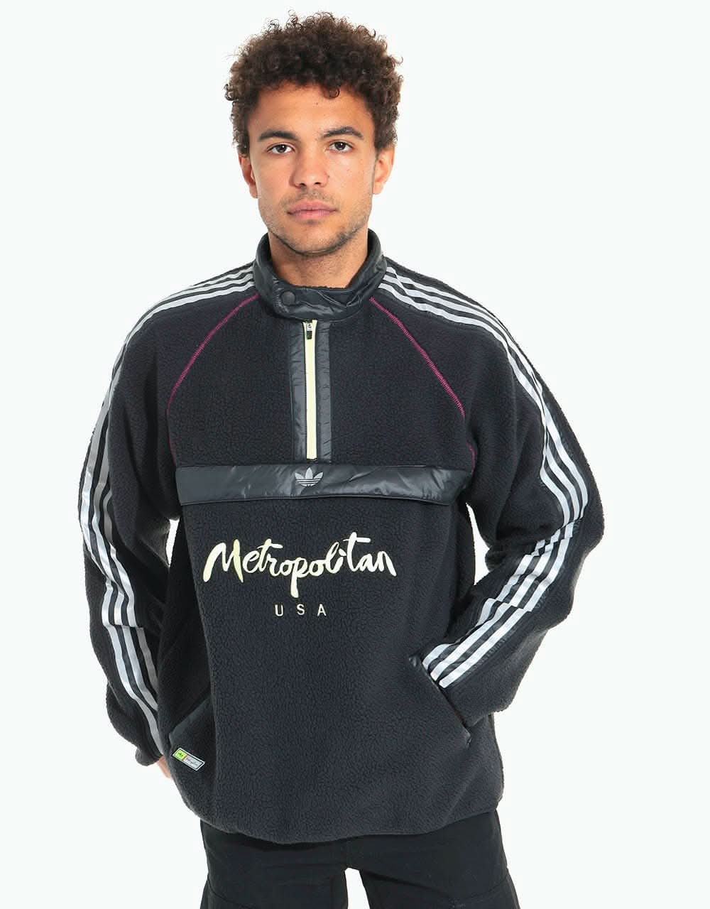 Adidas x Metropolitan Polar Track Top - Black/Yellow Tint/Real Magenta