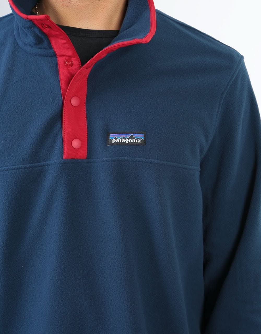 Patagonia Micro D® Snap-T® Pullover - New Navy w/Classic Red