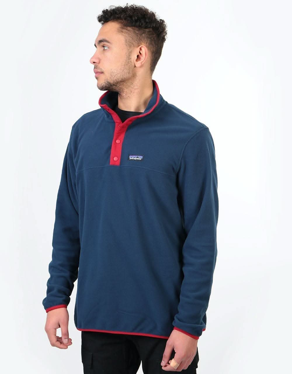 Patagonia Micro D® Snap-T® Pullover - New Navy w/Classic Red