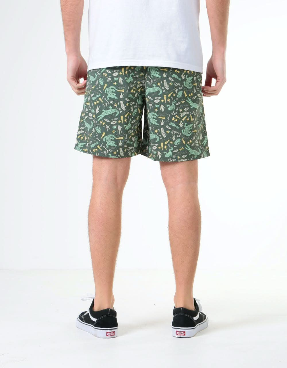 Patagonia Baggies™ Longs 7" Shorts - Alligators and Bullfrogs:Kale Green