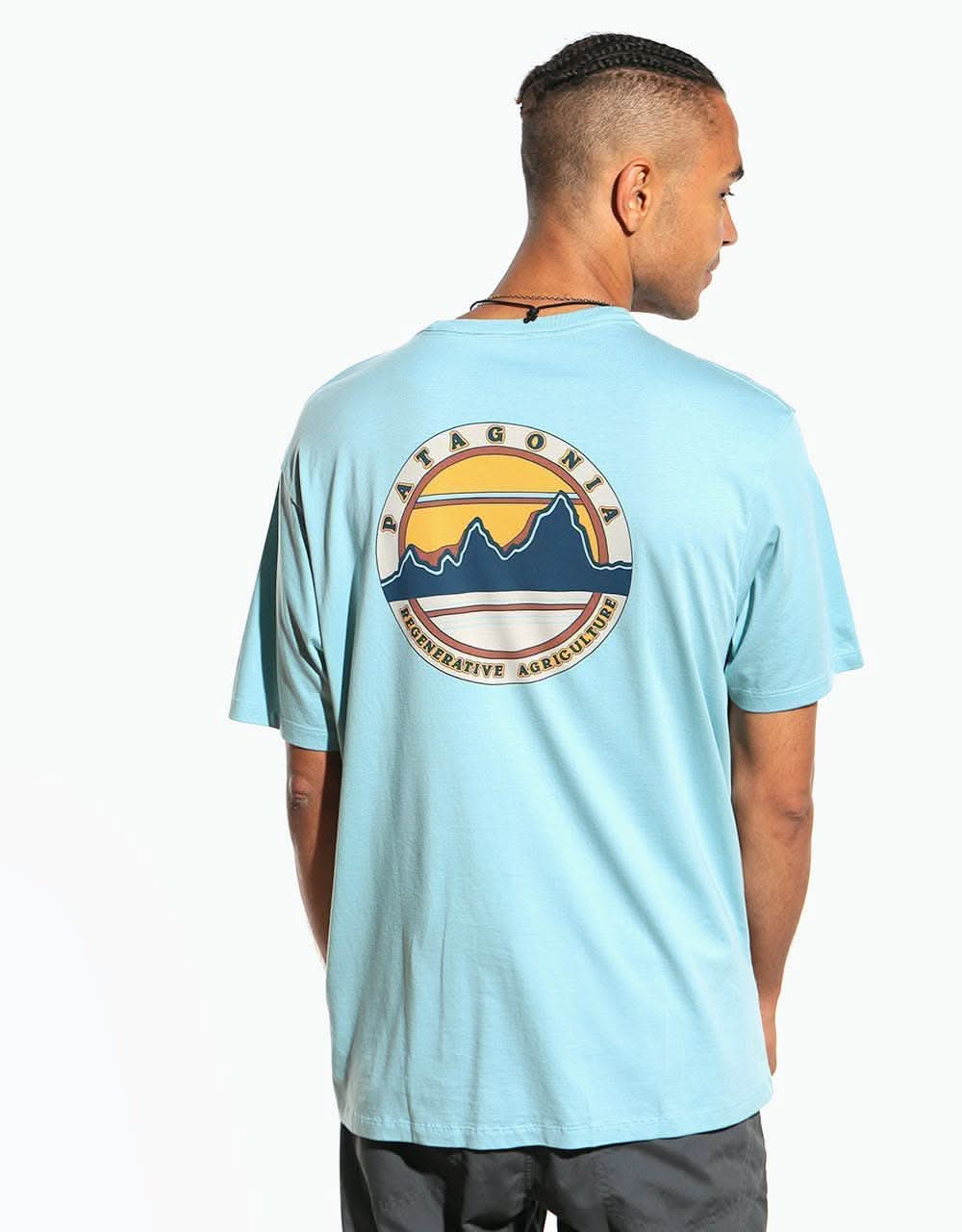 Patagonia Road to Regenerative Pocket T-Shirt - Big Sky Blue