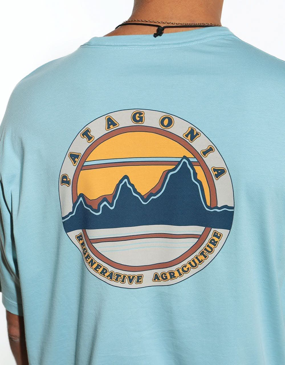 Patagonia Road to Regenerative Pocket T-Shirt - Big Sky Blue