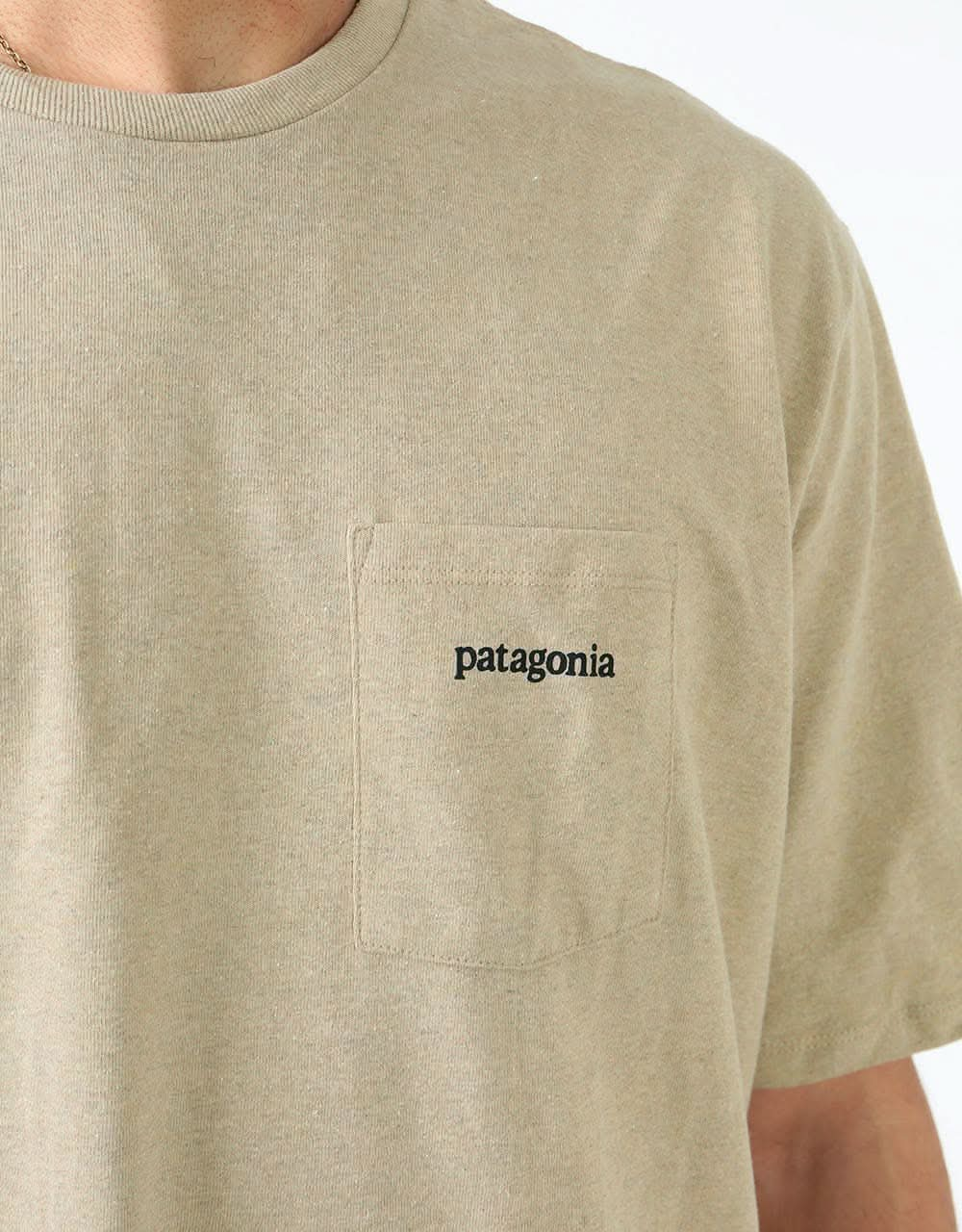 Patagonia Line Logo Ridge Pocket Responsibili-Tee® - Classic Tan