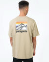 Patagonia Line Logo Ridge Pocket Responsibili-Tee® - Classic Tan