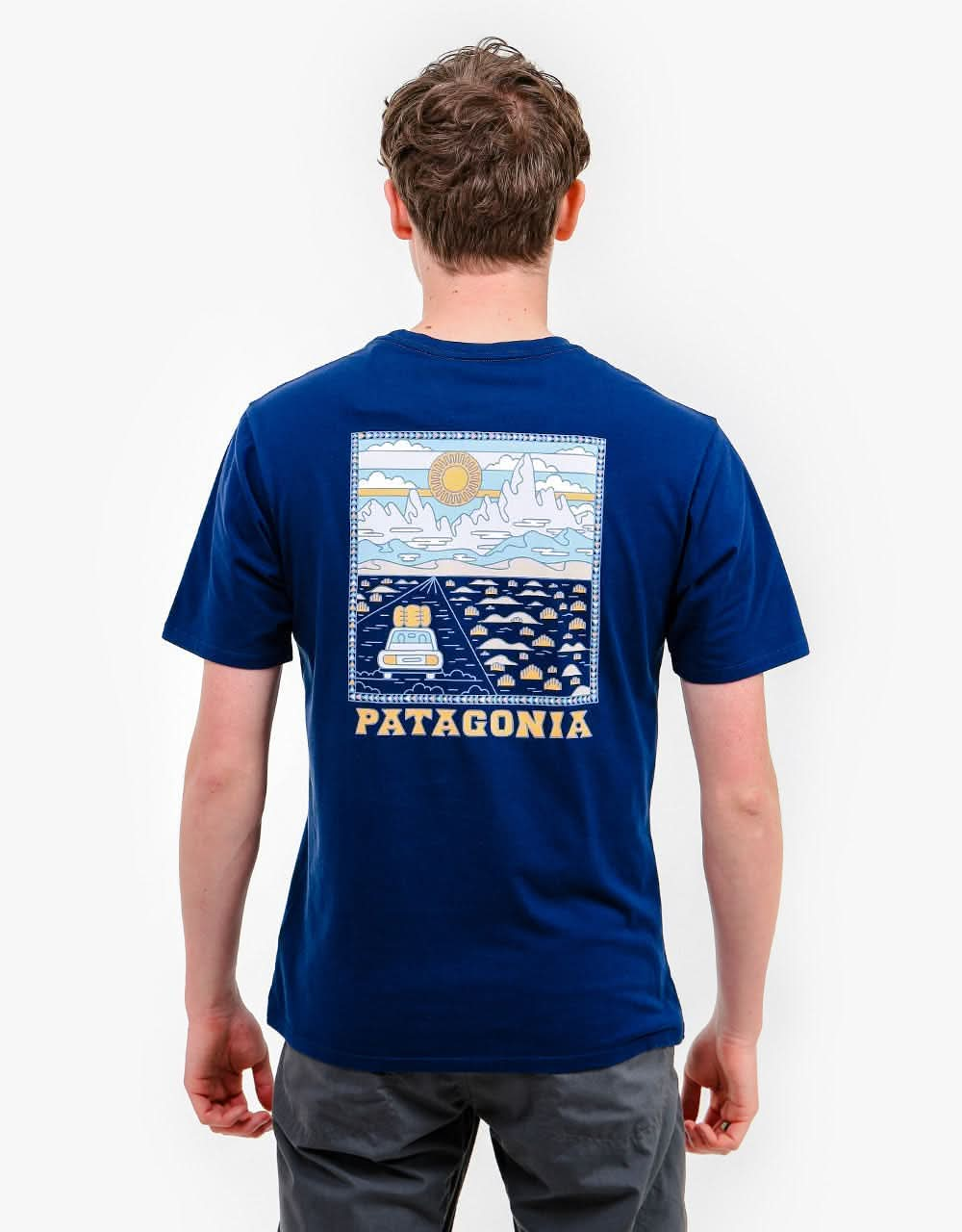 Patagonia Summit Road Organic T-Shirt - Classic Navy