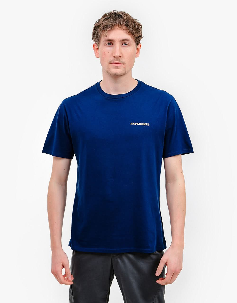 Patagonia Summit Road Organic T-Shirt - Classic Navy