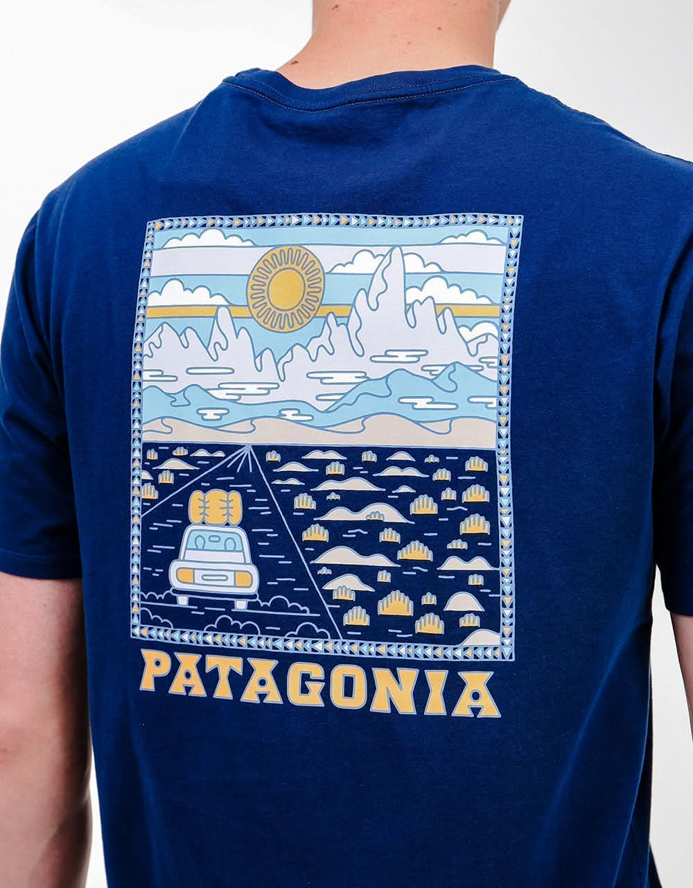 Patagonia Summit Road Organic T-Shirt - Classic Navy