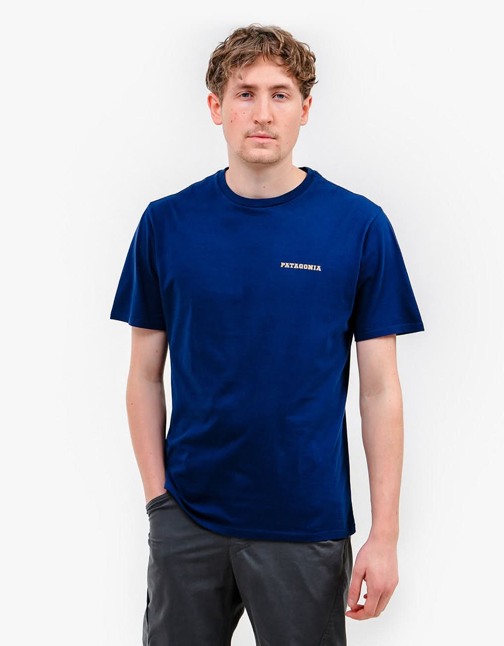 Patagonia Summit Road Organic T-Shirt - Classic Navy