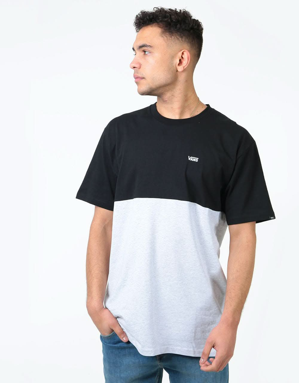 Vans Colorblock T-Shirt - Ash Heather/Black