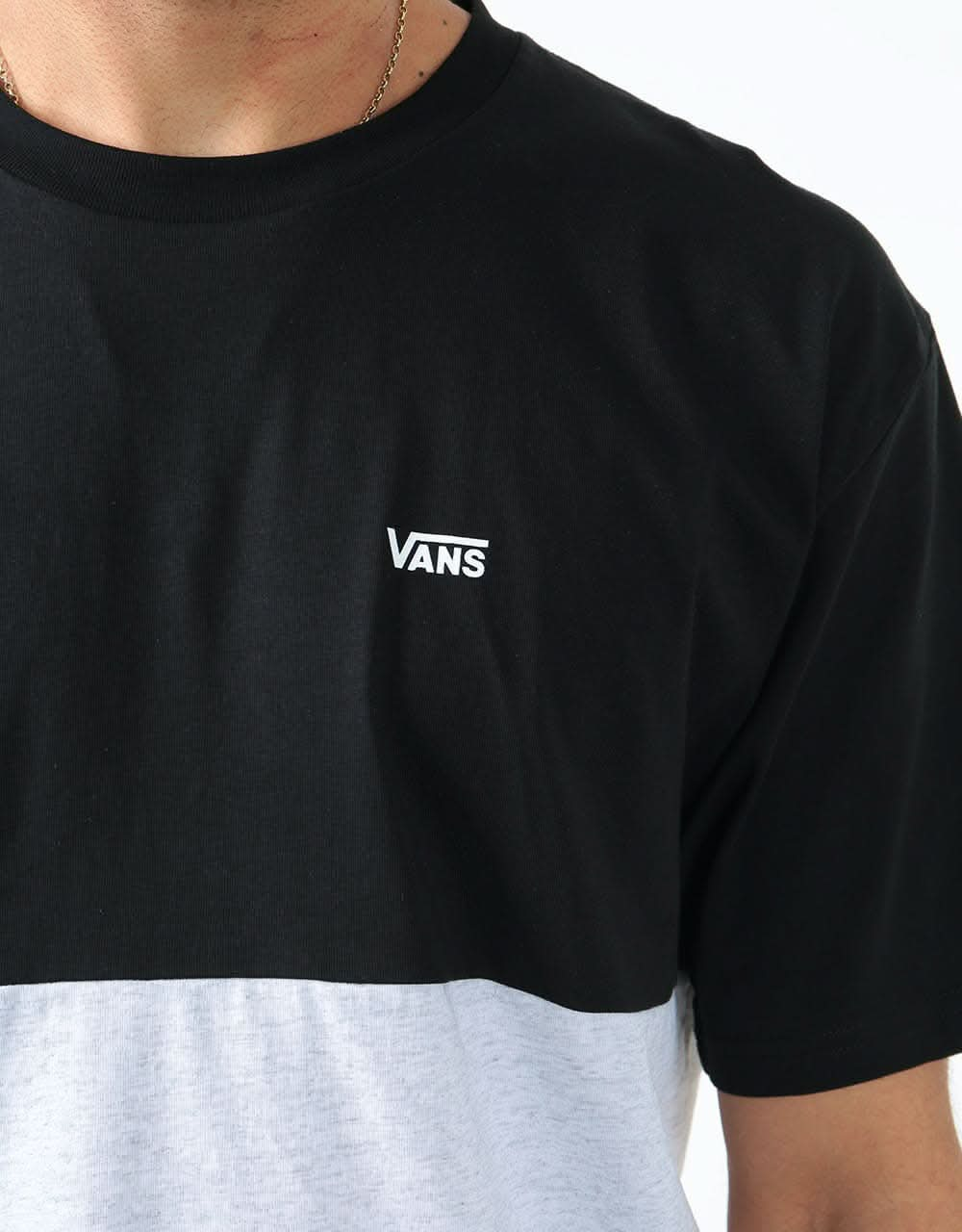 Vans Colorblock T-Shirt - Ash Heather/Black