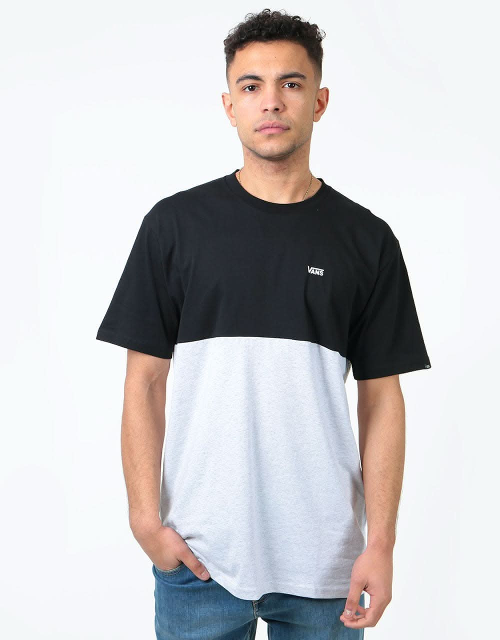 Vans Colorblock T-Shirt - Ash Heather/Black