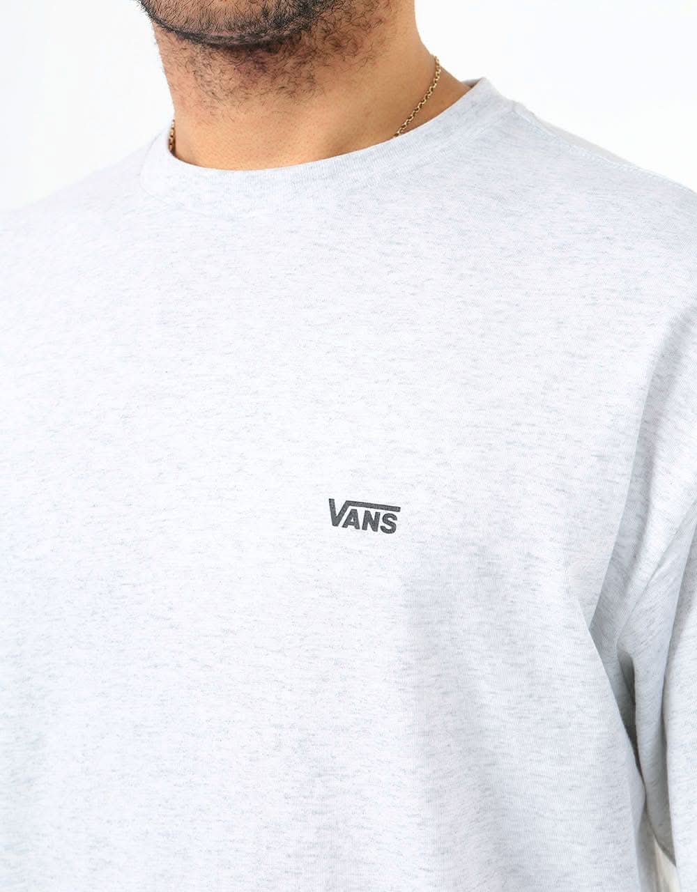 Vans Left Chest Hit L/S T-Shirt - Ash Heather/Black