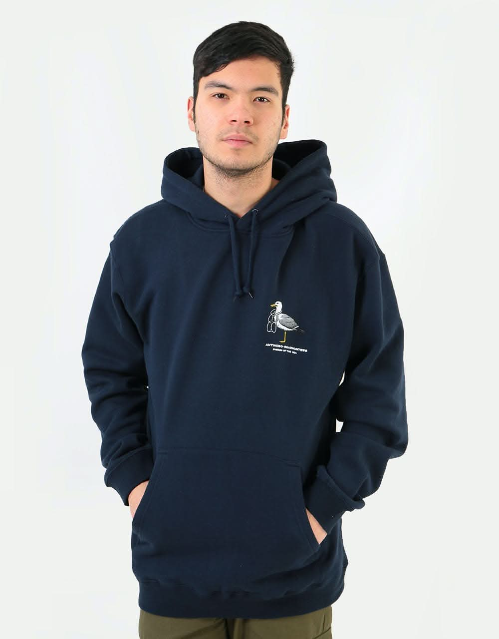 Anti Hero x Gnarhunters Pullover Hoodie - Deep Navy