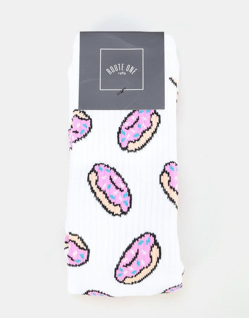 Route One Donuts Socken – Weiß