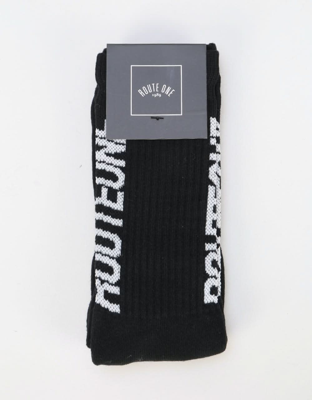 Route One Sport Logo Socks - Black/Glow