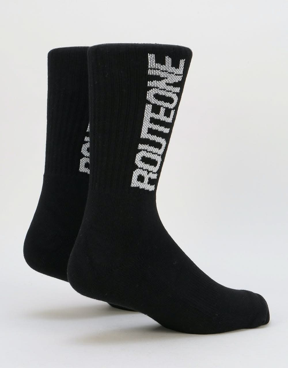 Route One Sport Logo Socks - Black/Glow