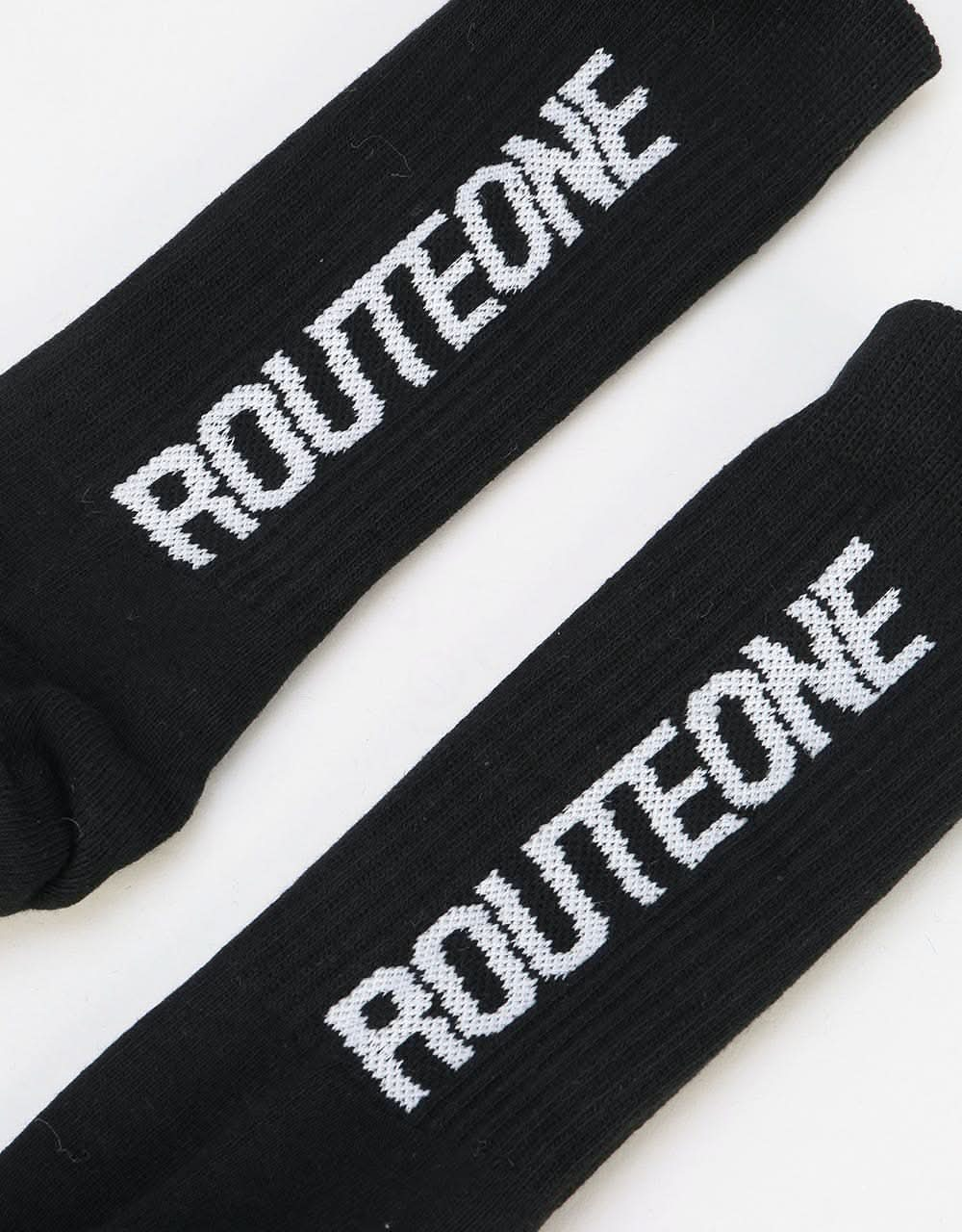 Route One Sport Logo Socks - Black/Glow