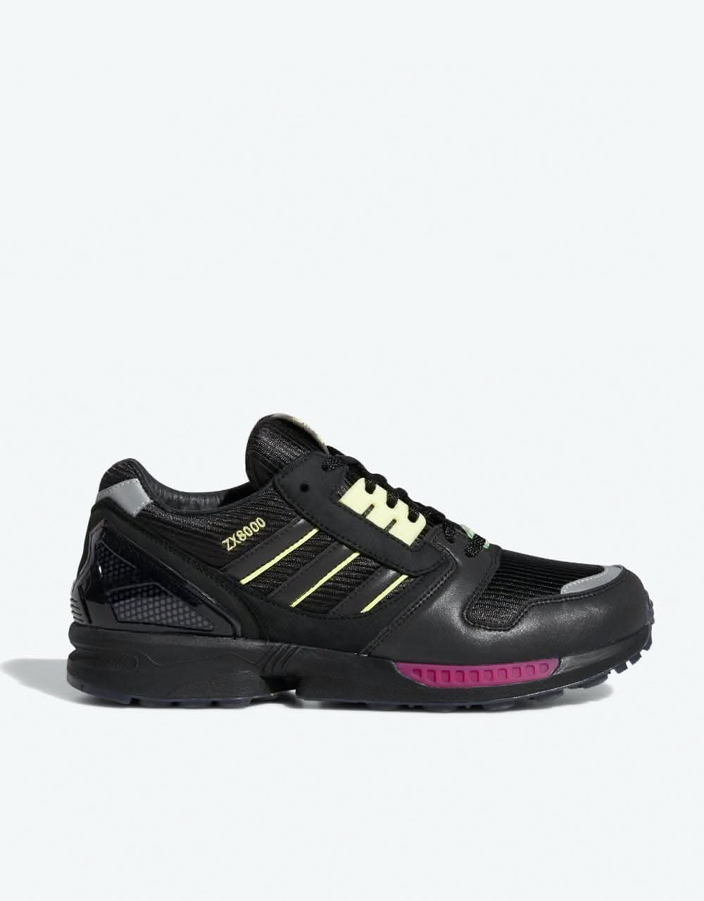 Adidas x Metropolitan ZX8000 Shoes - Core Black/Yellow Tint/Customized