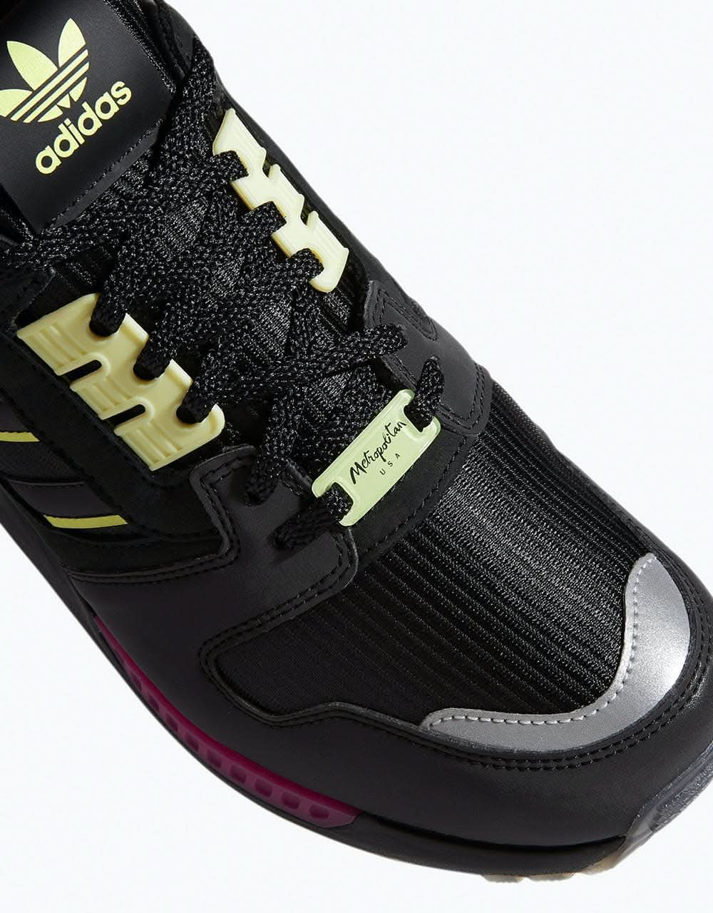 Adidas x Metropolitan ZX8000 Shoes - Core Black/Yellow Tint/Customized