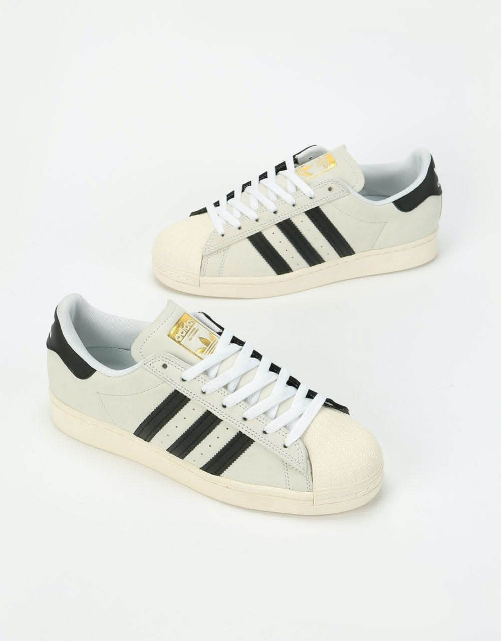 Adidas Superstar 50 Skate Shoes - White/Core Black/Gold Metallic