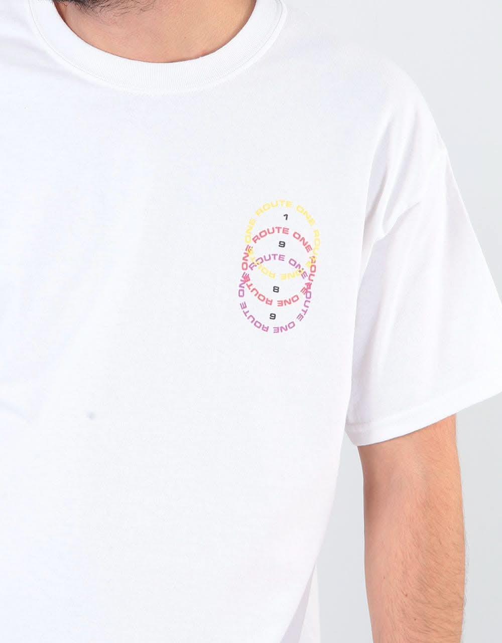 Route One In Circles T-Shirt - White