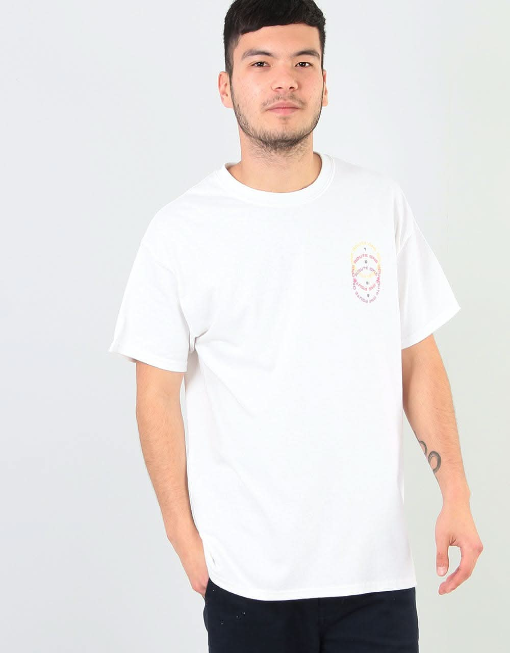 Route One In Circles T-Shirt - White