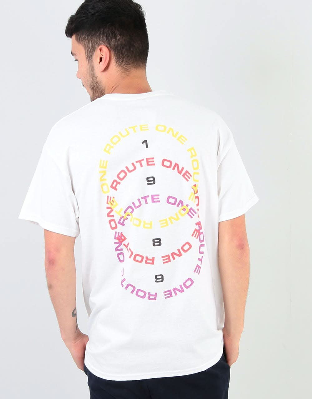 Route One In Circles T-Shirt - White