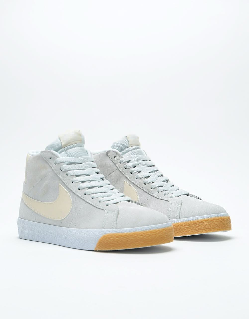 Nike SB Zoom Blazer Mid Skate Shoes - Photon Dust/Light Cream-White-Wh