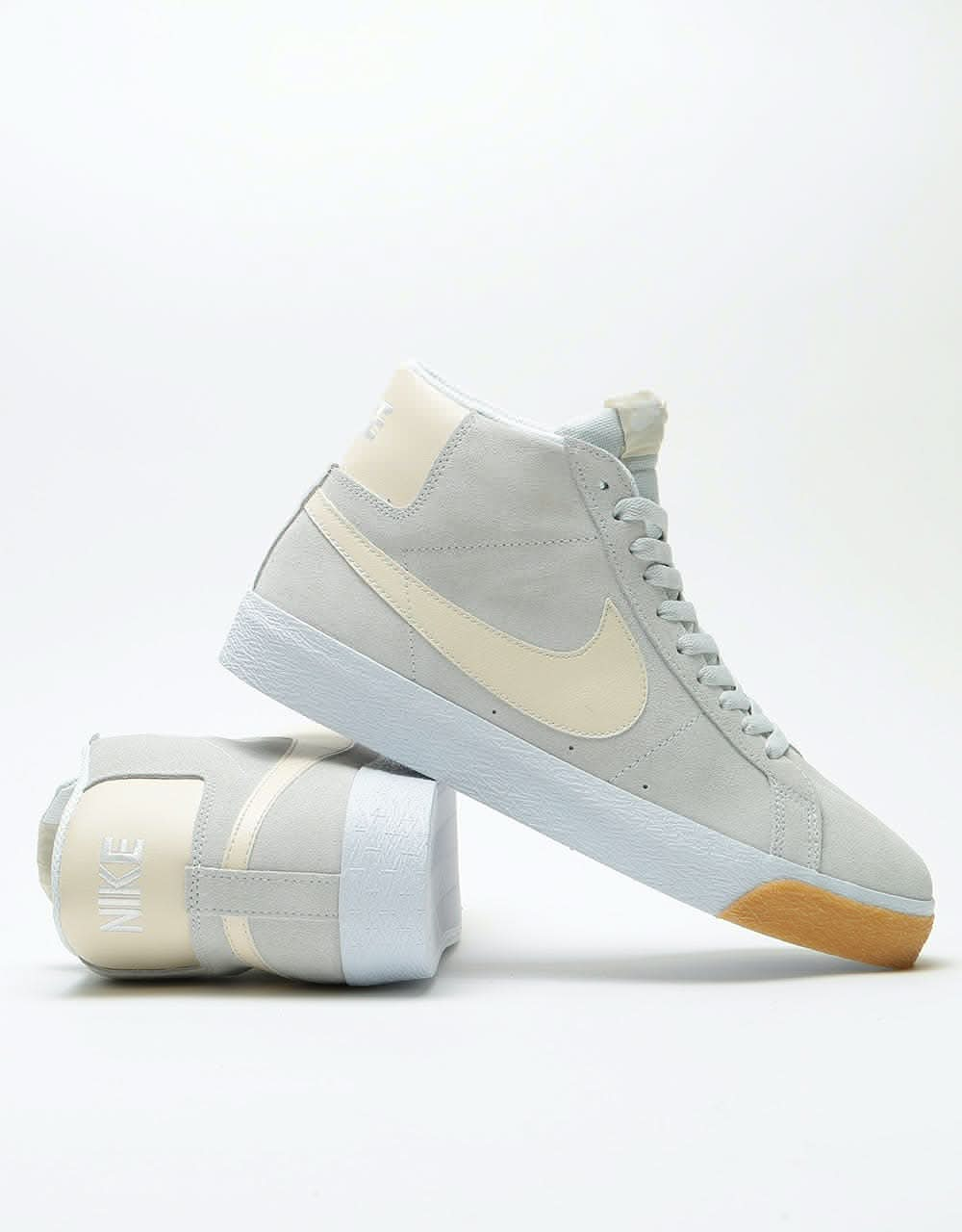 Nike SB Zoom Blazer Mid Skate Shoes - Photon Dust/Light Cream-White-Wh