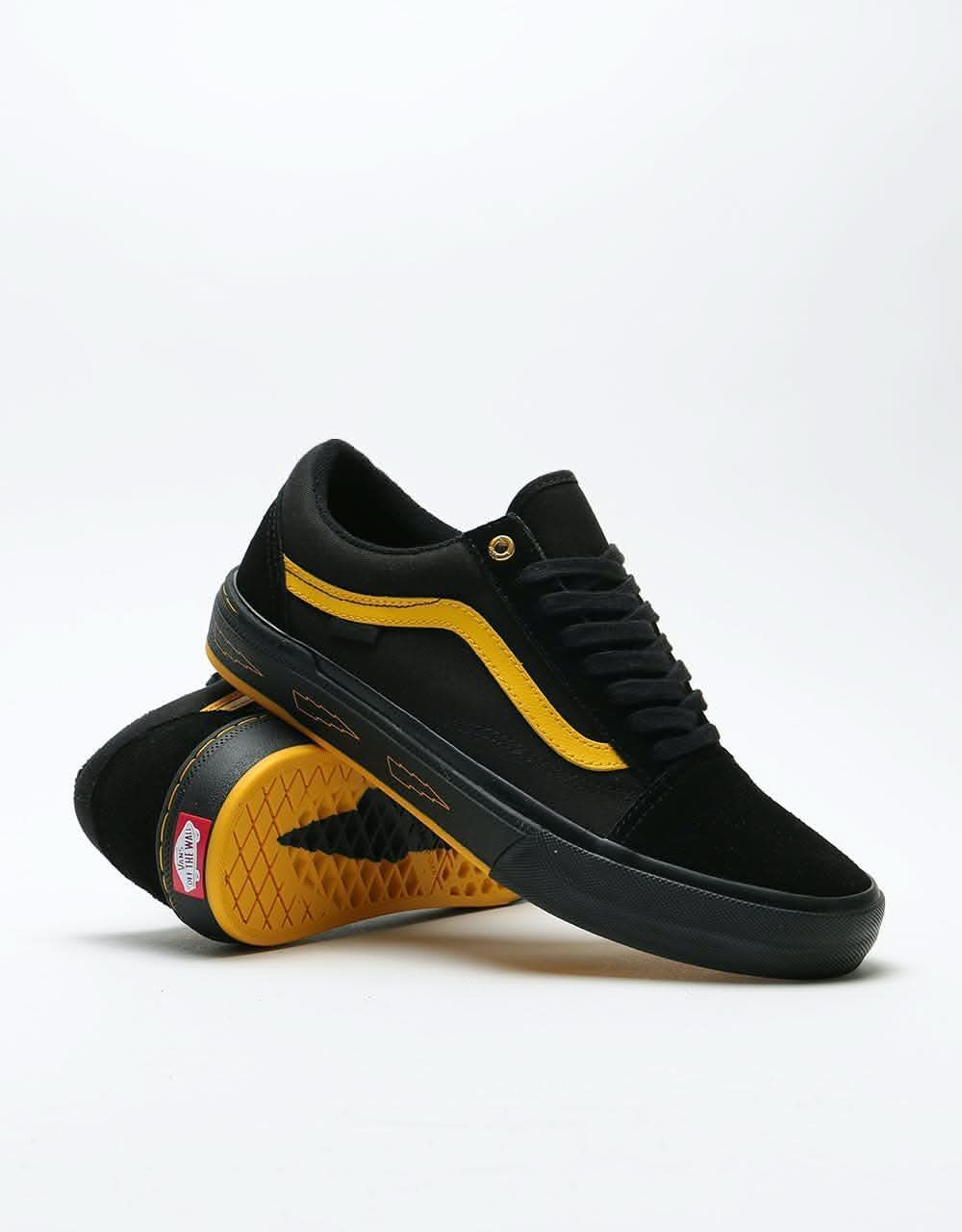 Vans Old Skool Pro BMX Skate Shoes - (Larry Edgar) Black/Yellow