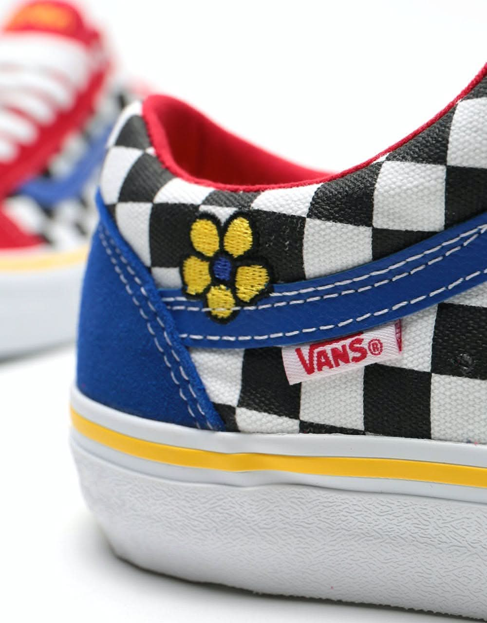 Vans Old Skool Pro Skate Shoes - (Brighton Zeuner) Red/Checker/Blue