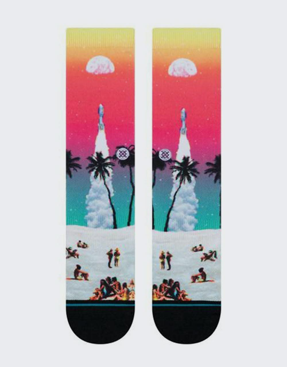 Stance Classic Crew Moon Beach Socks - Fuschia