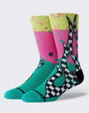 Stance Classic Crew Flame Blocks Socks - Teal