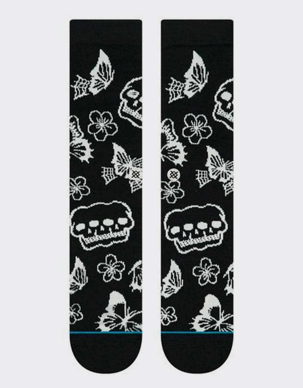 Stance Classic Crew Triple Skull Socks - Black