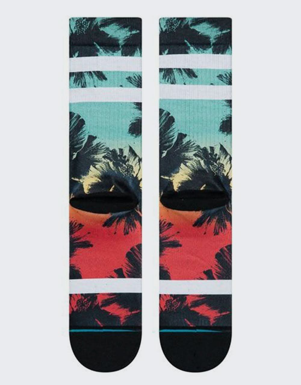 Stance Classic Crew Hibiscus Burn Socks - Grey