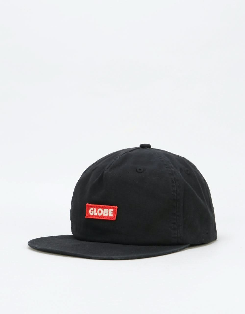 Globe Bar Snapback Cap - Black