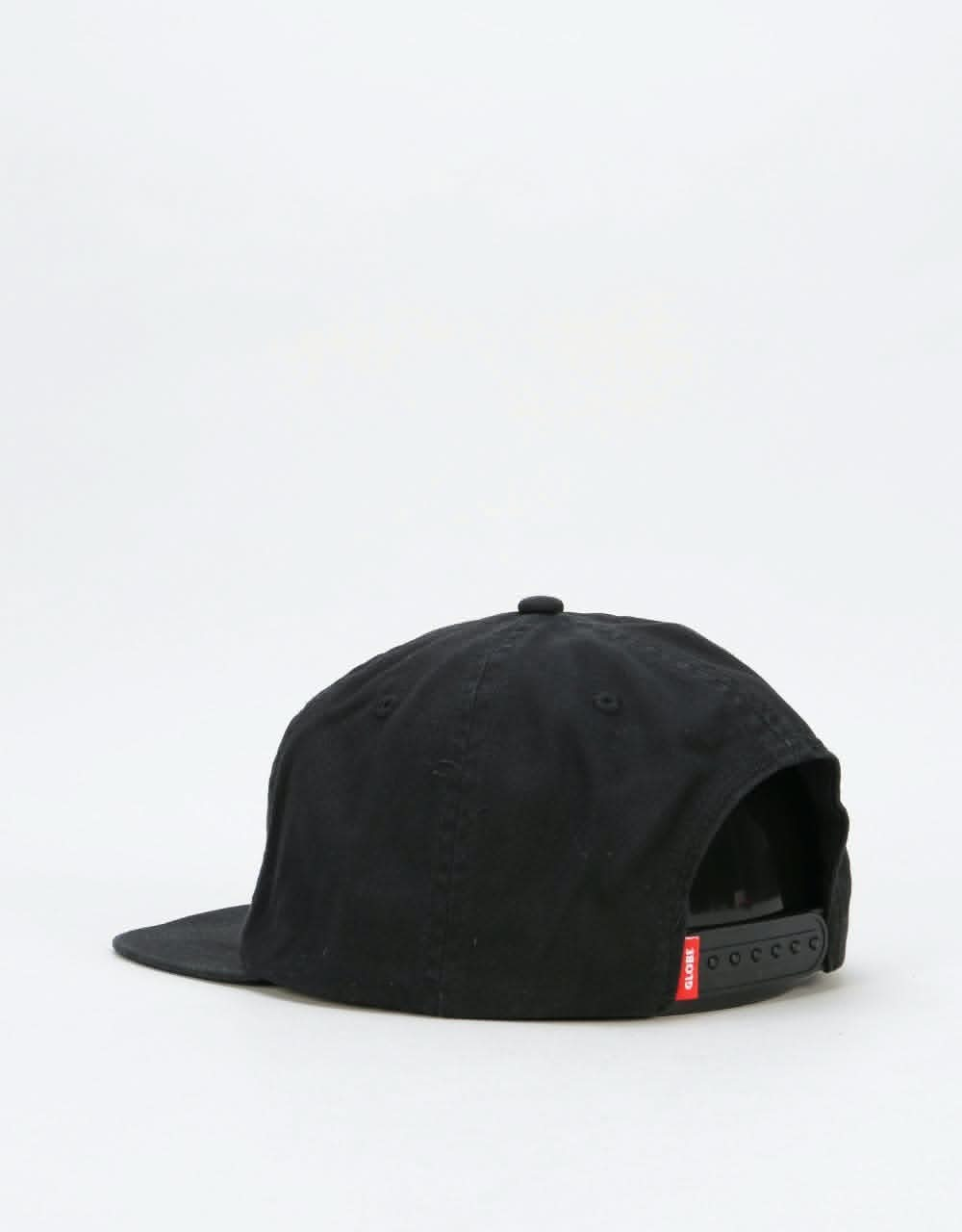 Globe Bar Snapback Cap - Black