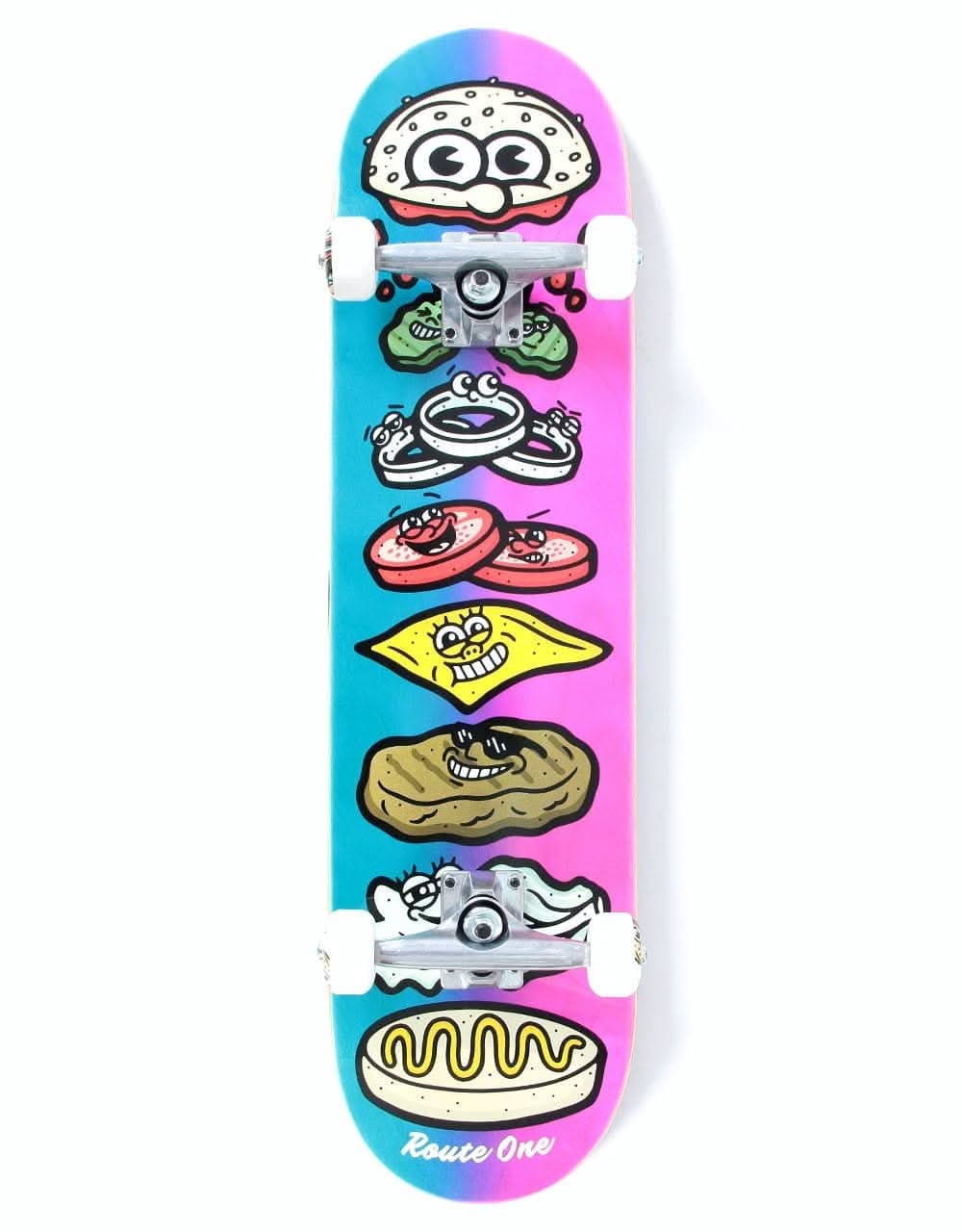 Route One Burger Complete Skateboard - 8"