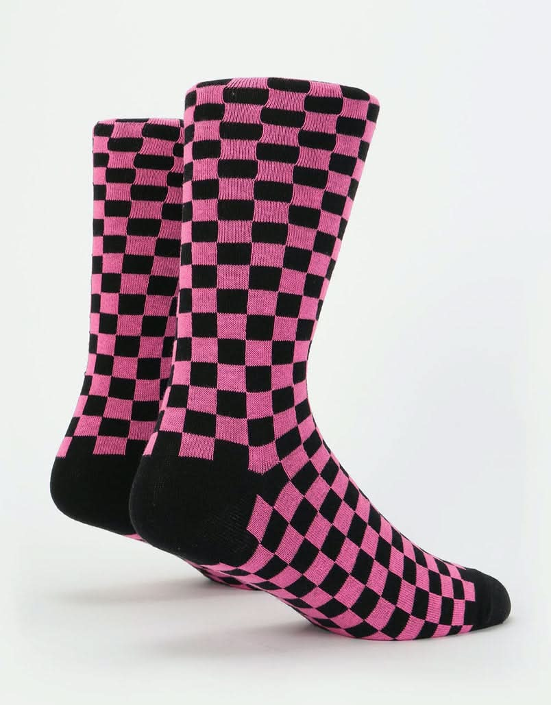 Chaussettes à carreaux Route One - Noir/Rose