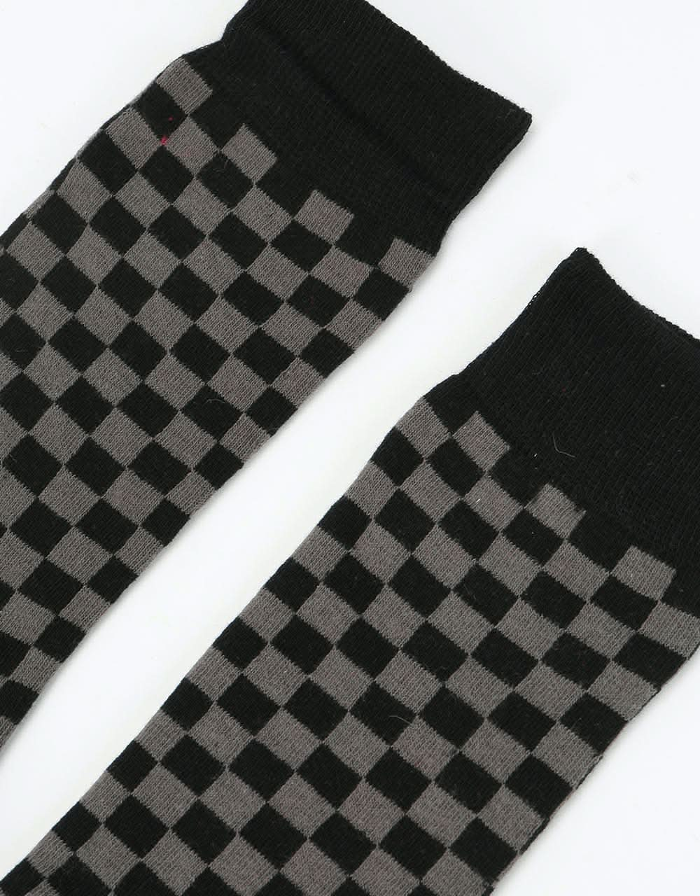 Route One Chequered Socks - Black/Grey