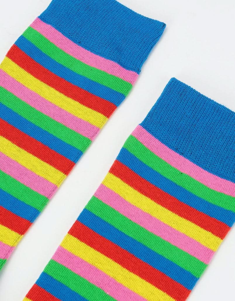 Route One Rainbow Striped Socks - Multi