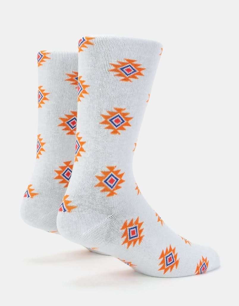 Route One Navajo Socks - White